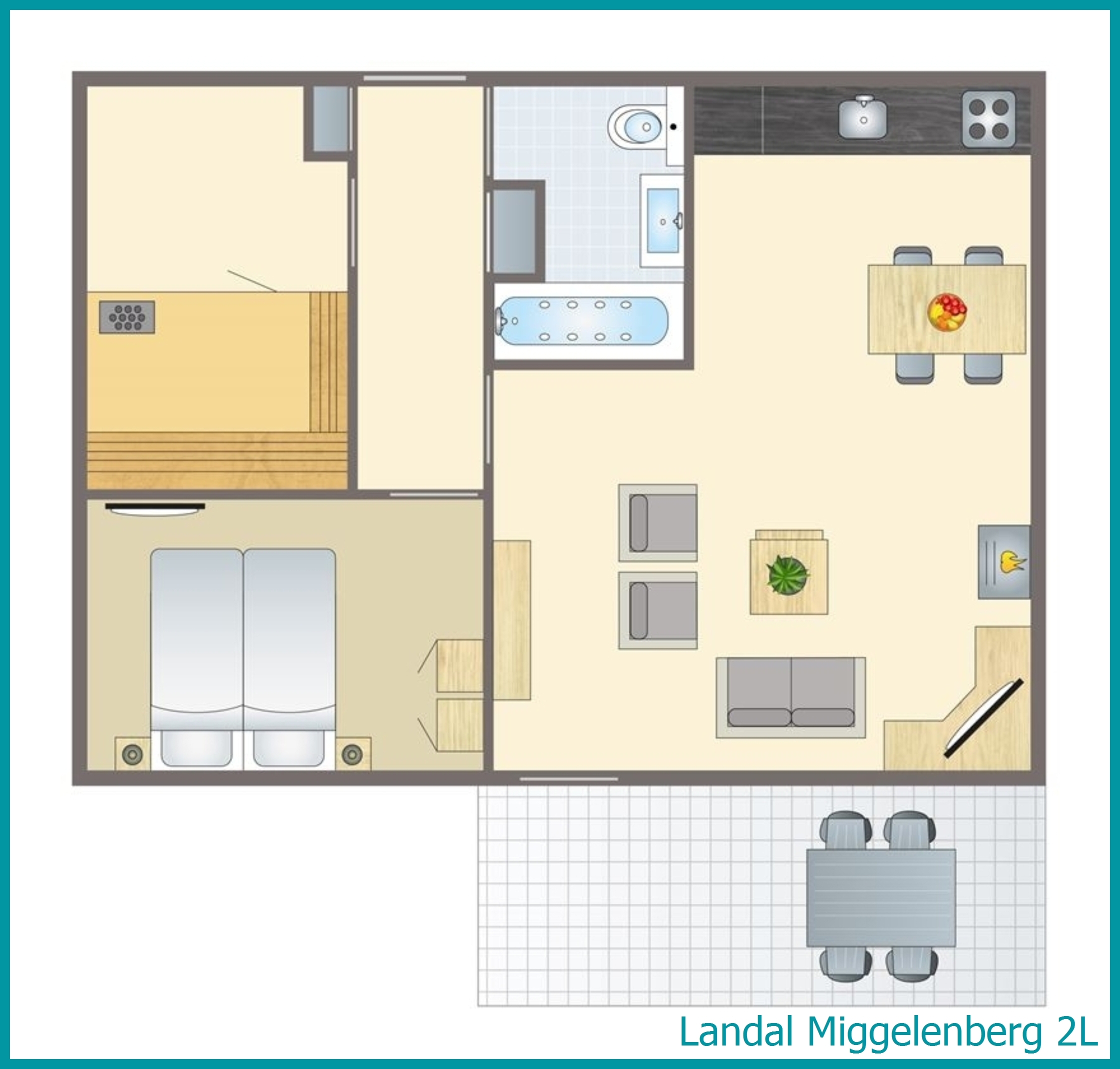 2-person bungalow 2L at Miggelenberg
