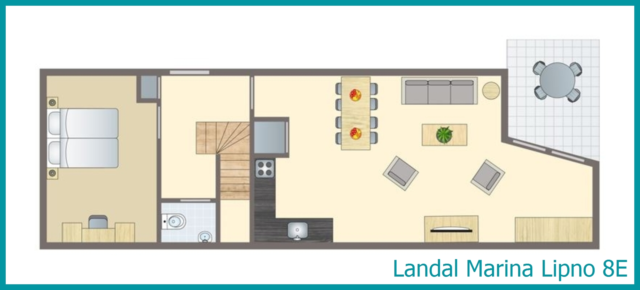 8-person apartment 8E at Marina Lipno