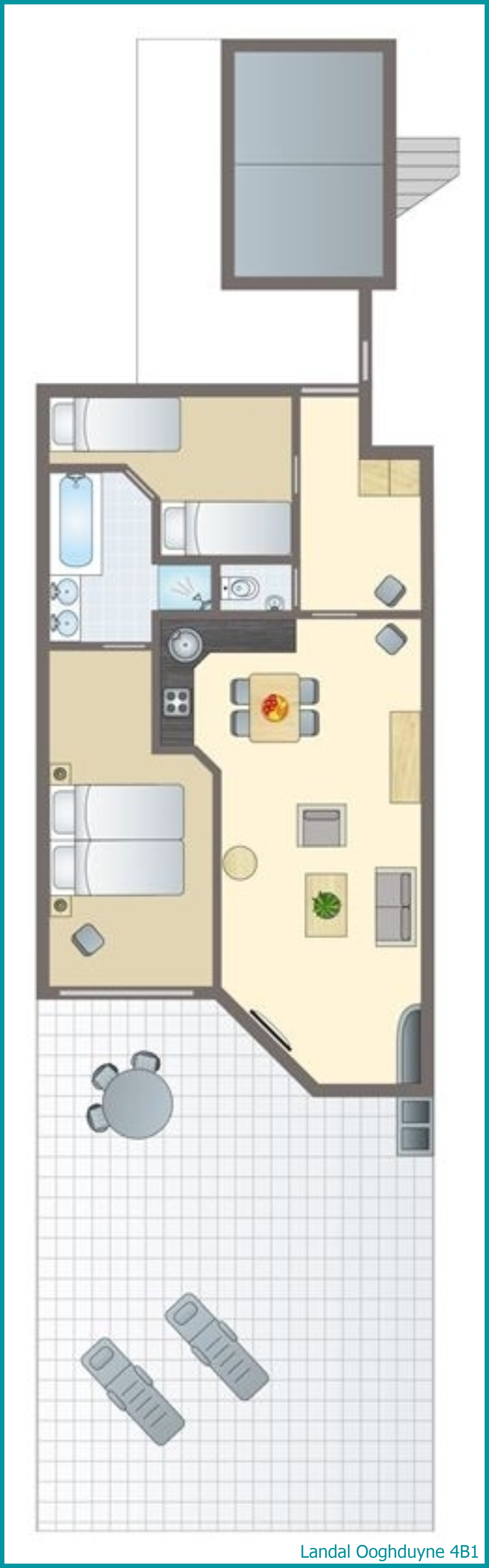 4-person apartment 4B1 at Ooghduyne