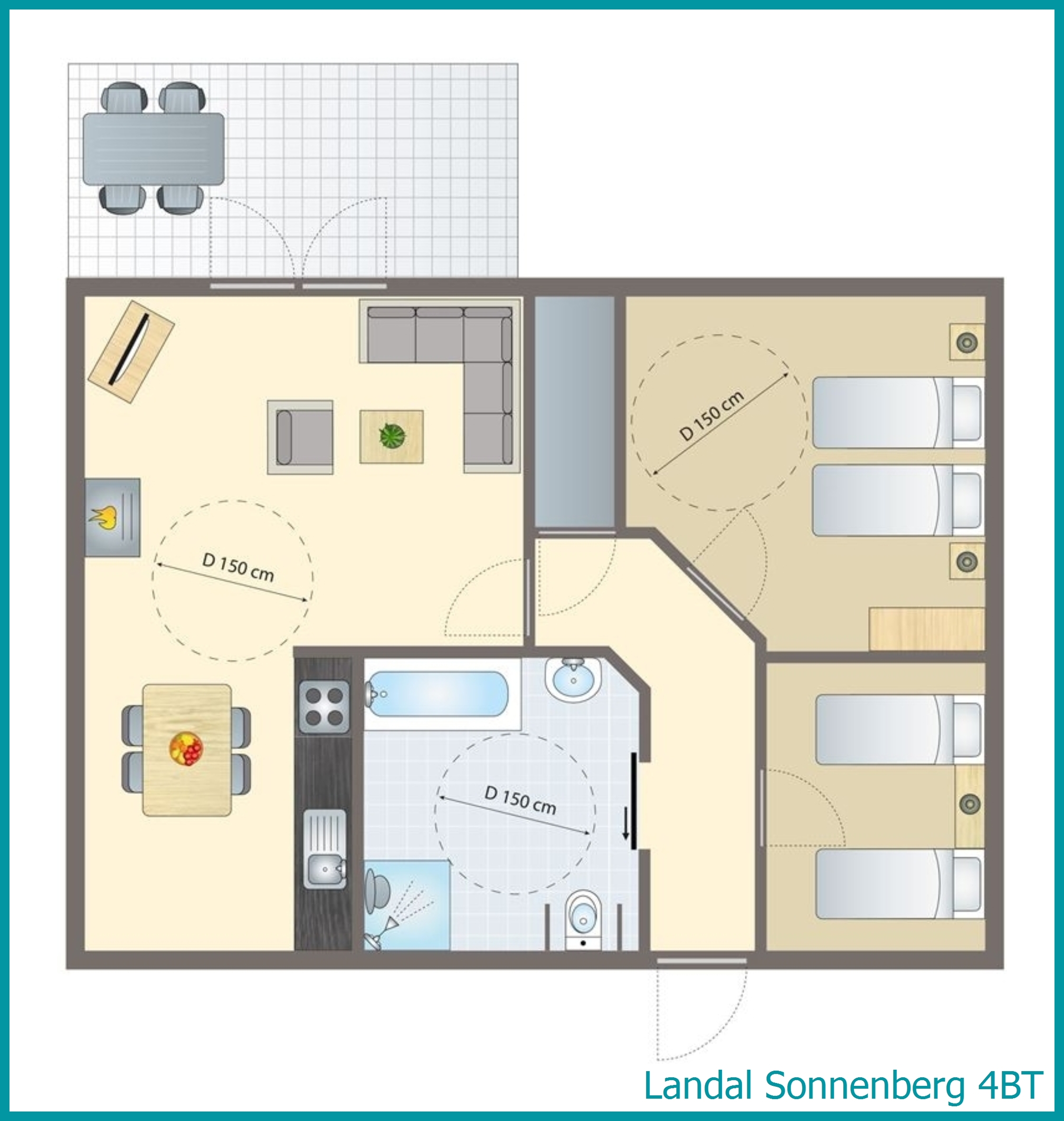 4-person bungalow 4BT at Sonnenberg