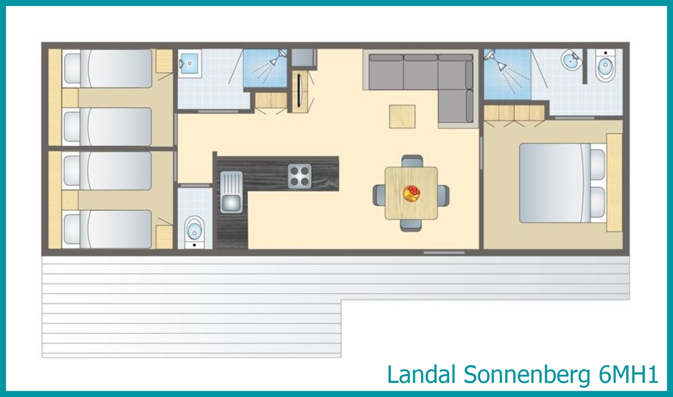 6-person mobile home 6MH1 at Sonnenberg