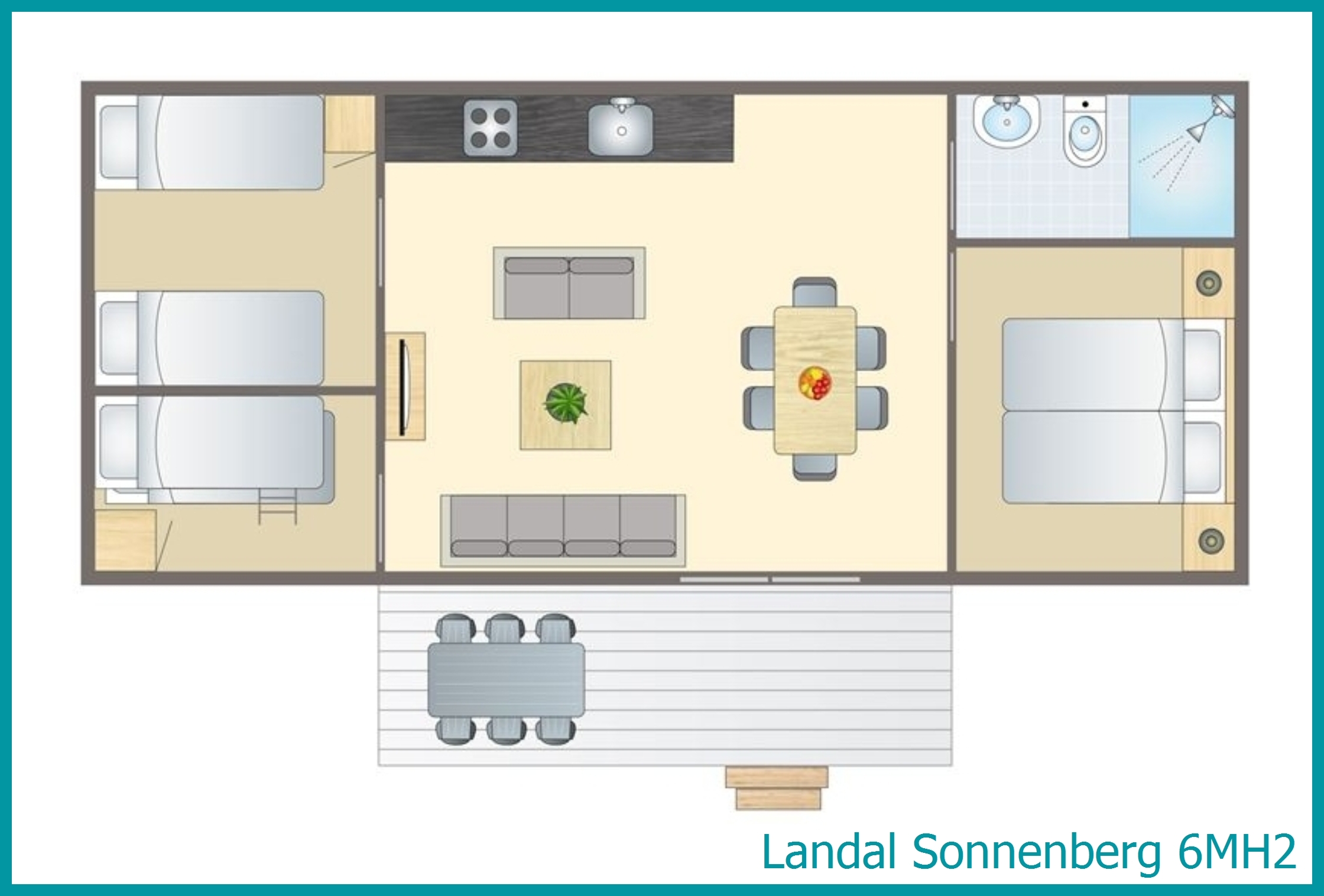 6-person mobile home 6MH2 at Sonnenberg