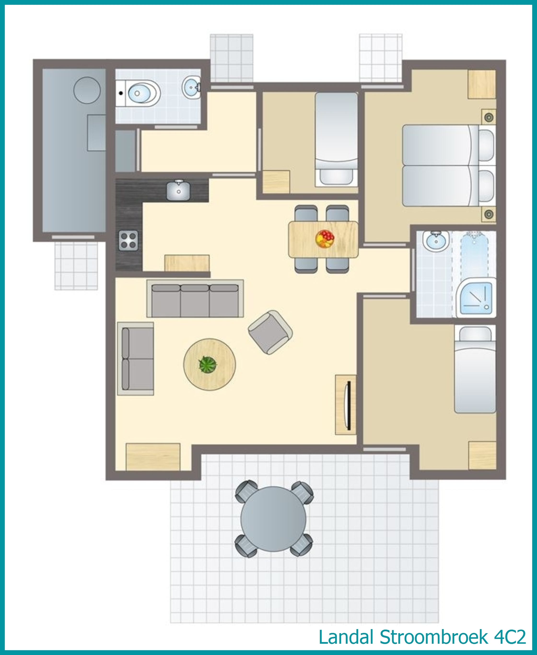 4-person bungalow 4C2 at Stroombroek