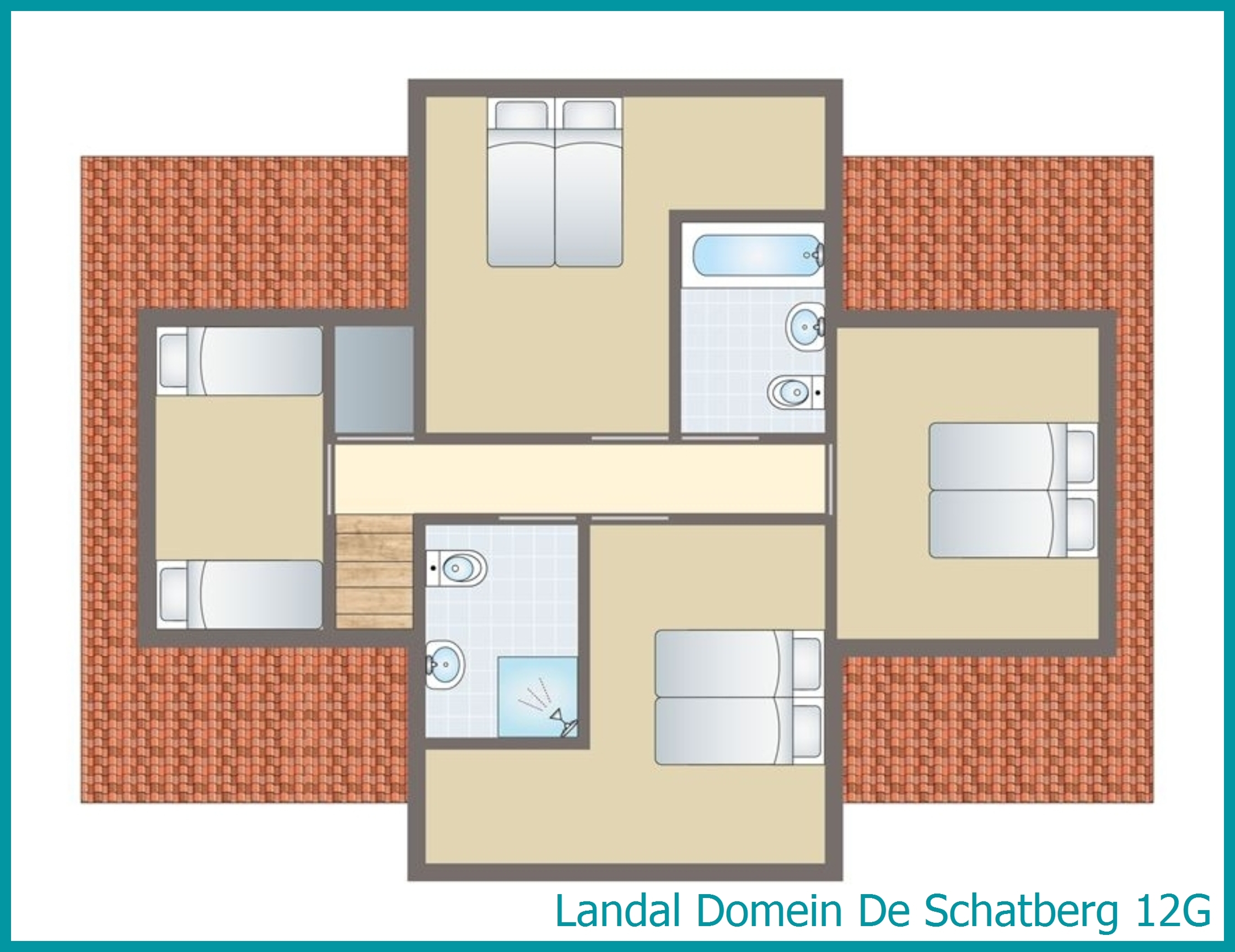 12-person bungalow 12G at Domein De Schatberg