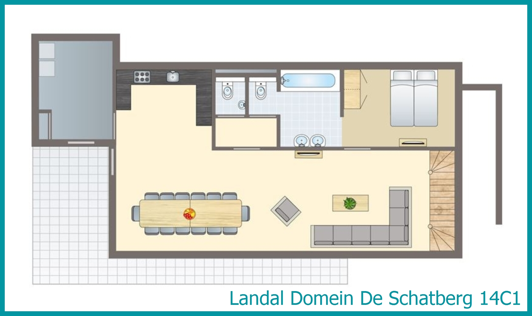 14-person water villa 14C1 at Domein De Schatberg