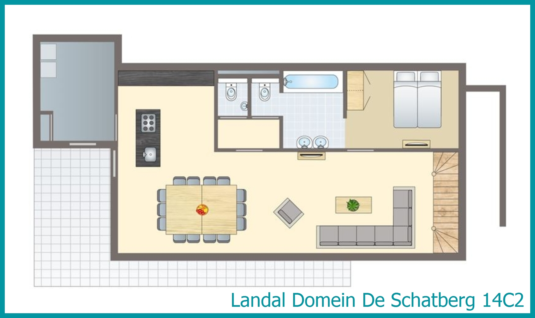 14-person water villa 14C2 at Domein De Schatberg