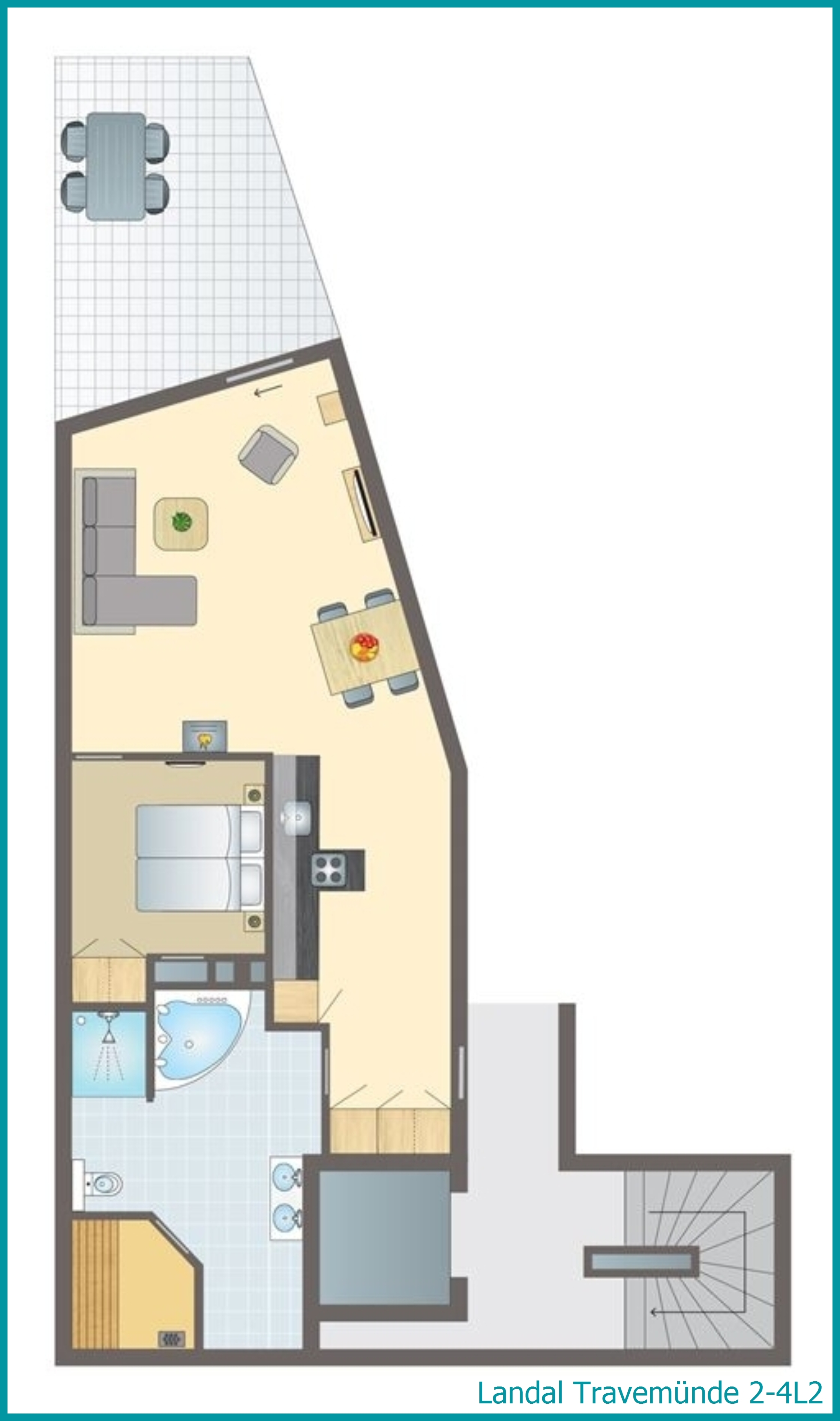 2-4-person apartment 2-4L2 at Travemünde