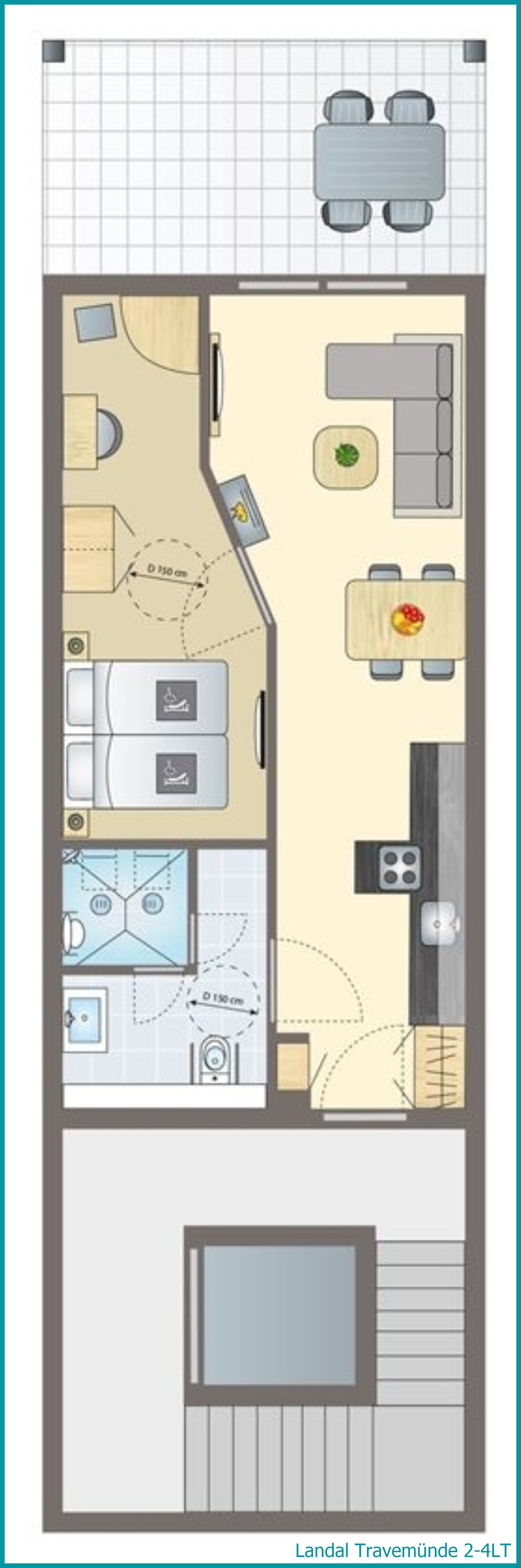 2-4-person apartment 2-4LT at Travemünde