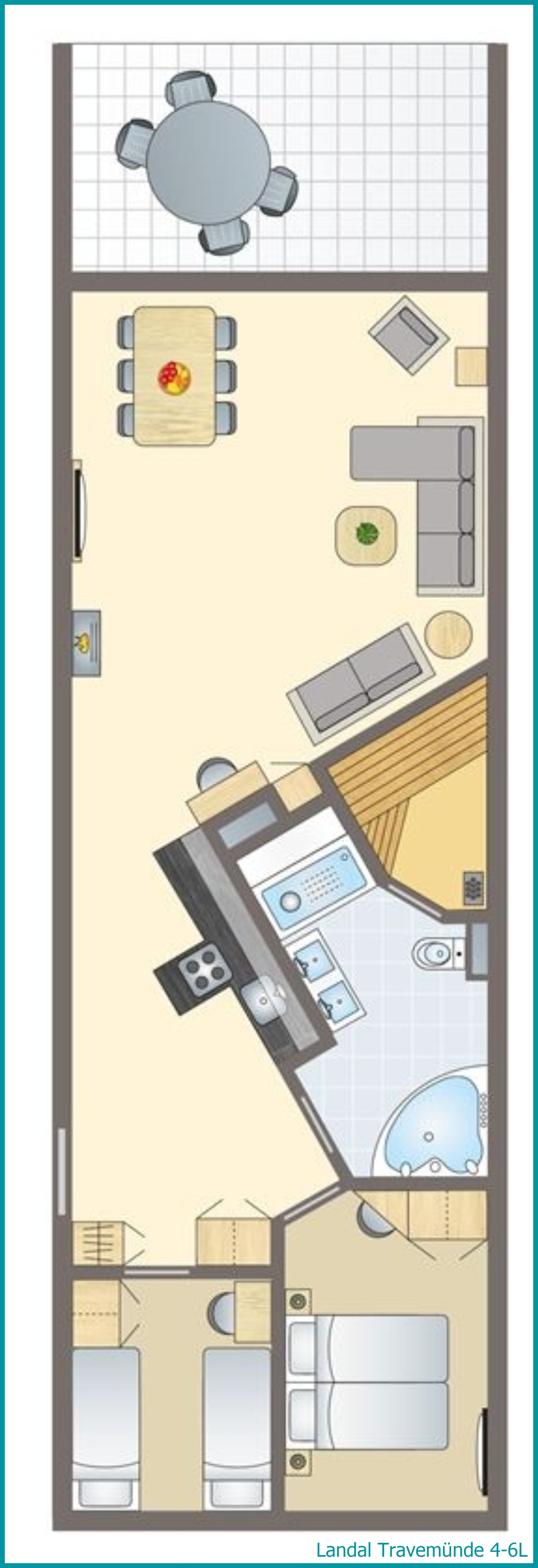 4-6-person apartment 4-6L at Travemünde