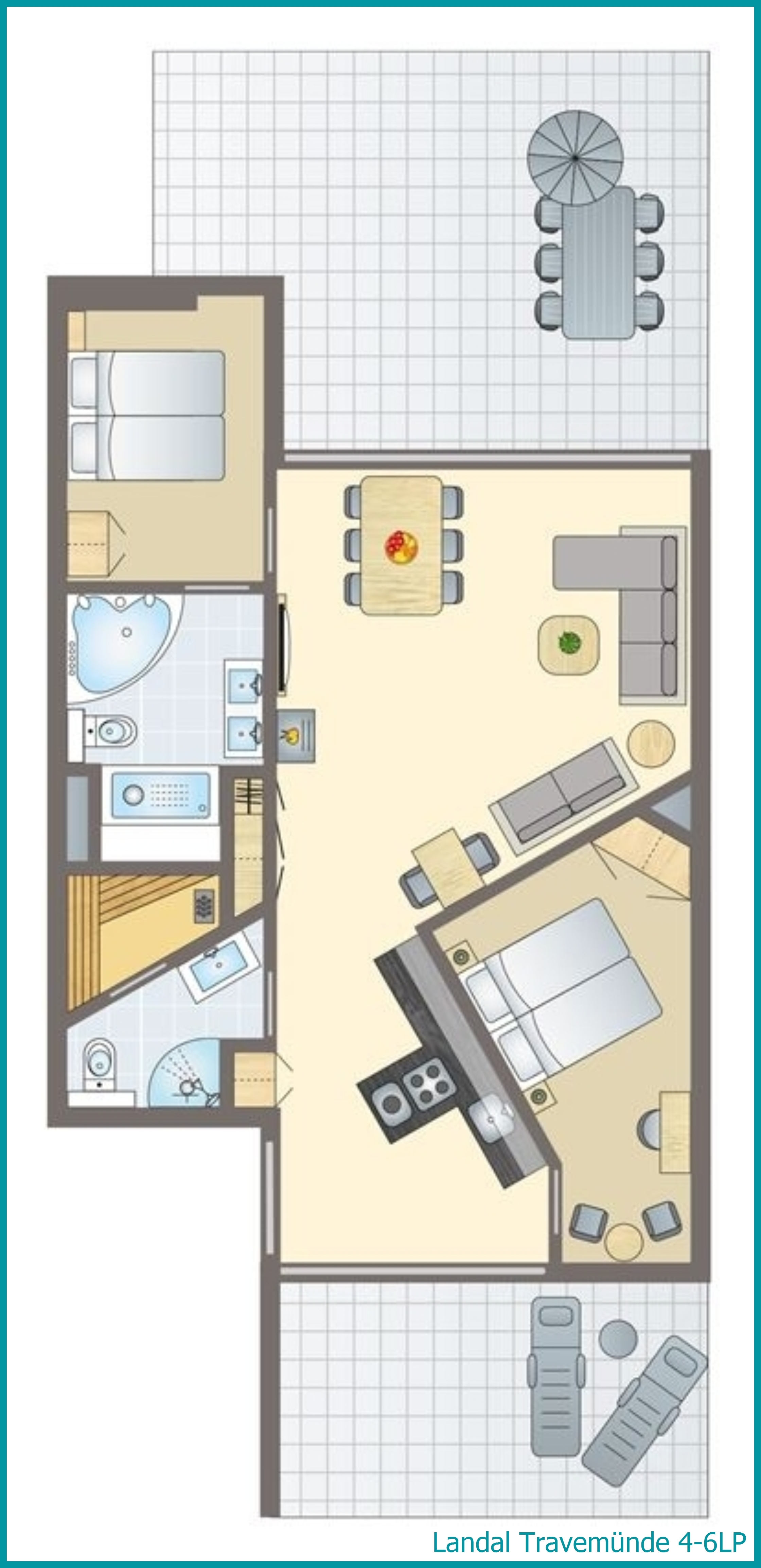 4-6-person penthouse 4-6LP at Travemünde