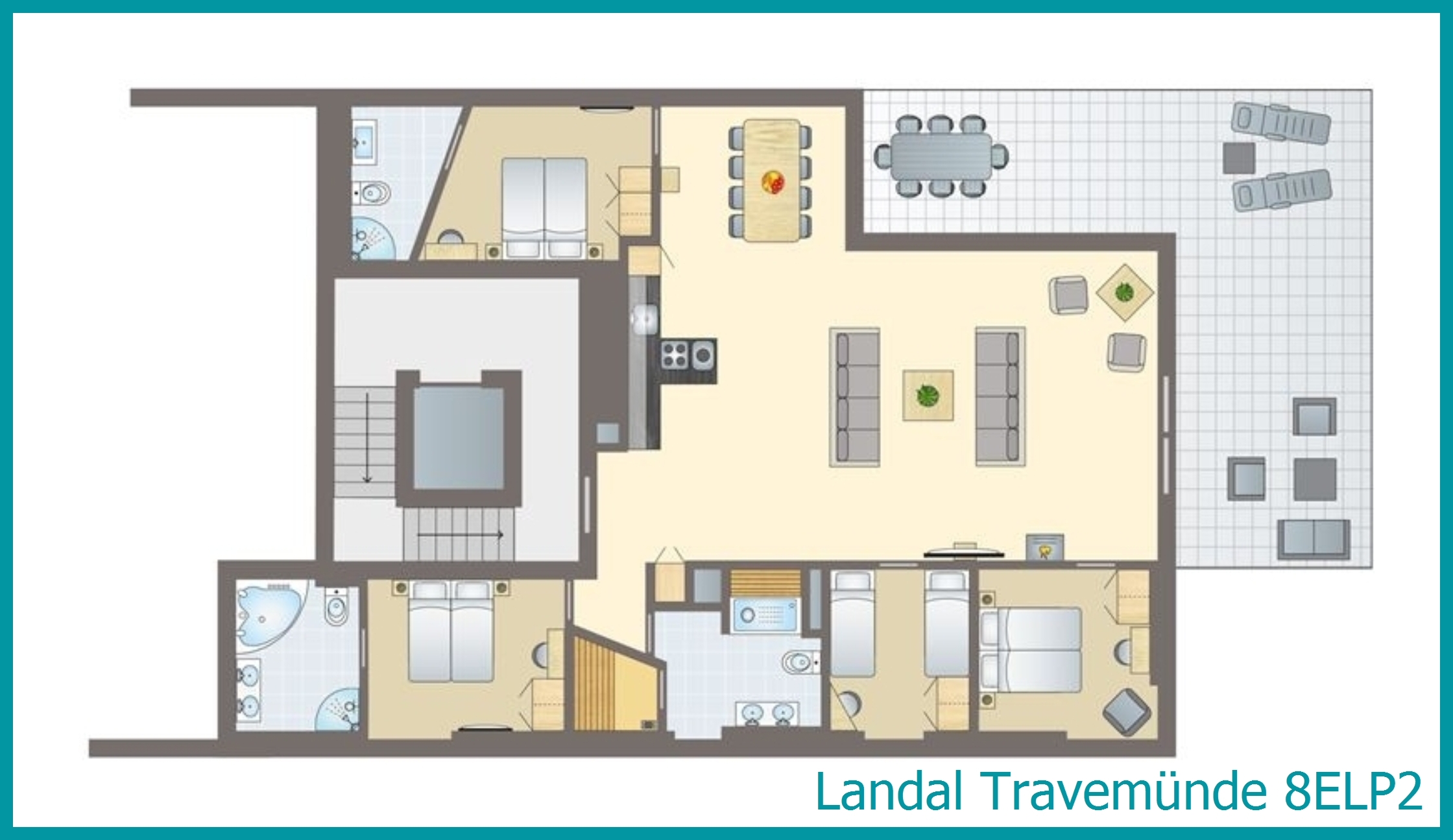 8-person penthouse 8ELP2 at Travemünde