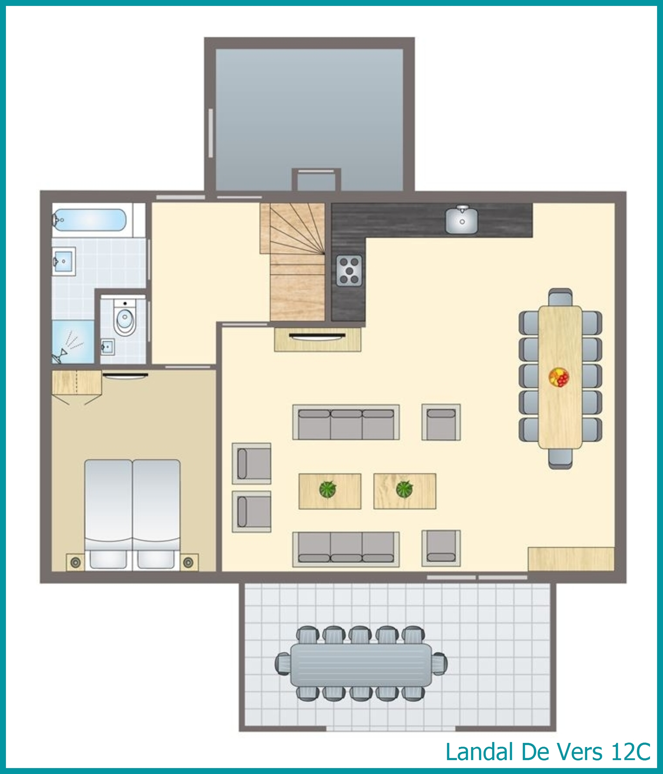 12-person bungalow 12C at De Vers