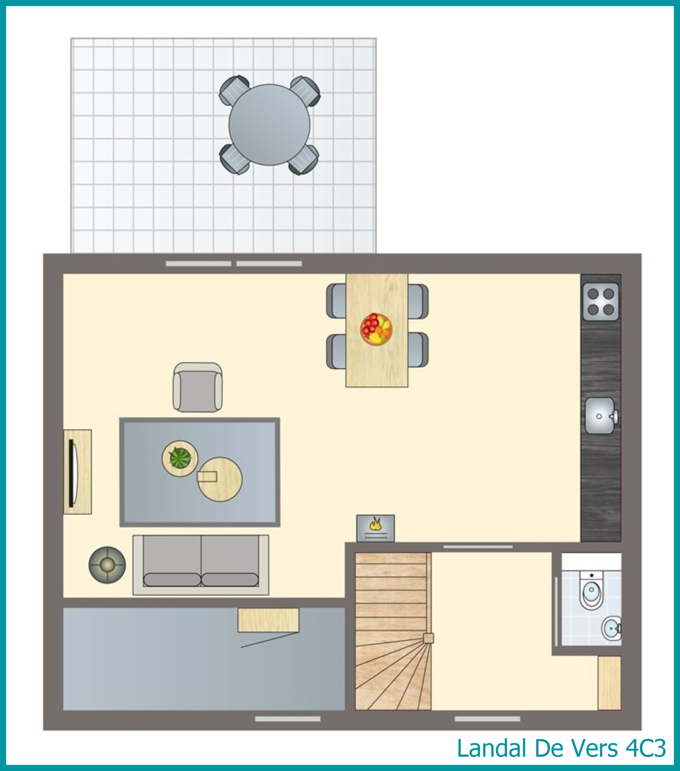 4-person bungalow 4C3 at De Vers
