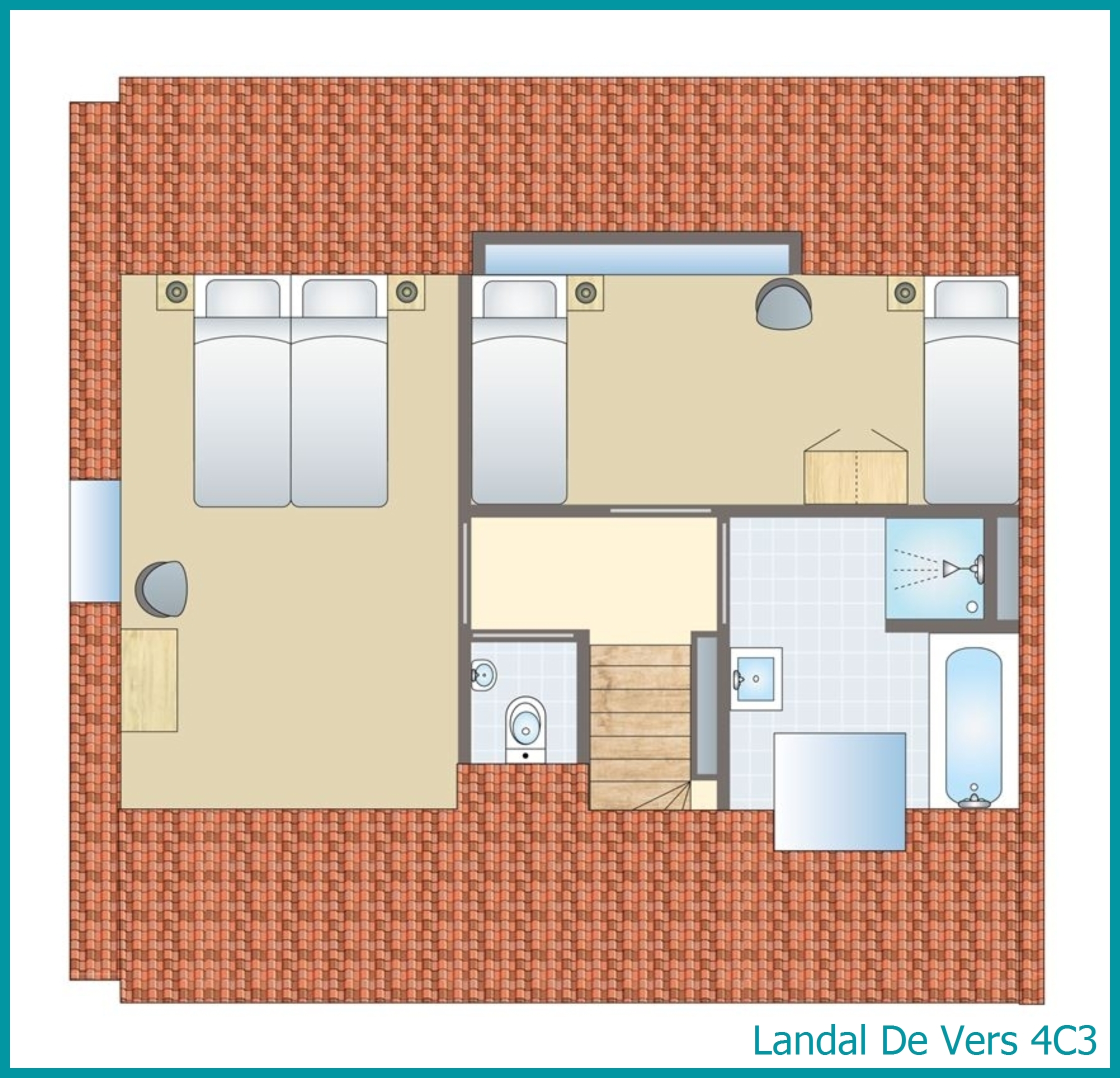 4-person bungalow 4C3 at De Vers