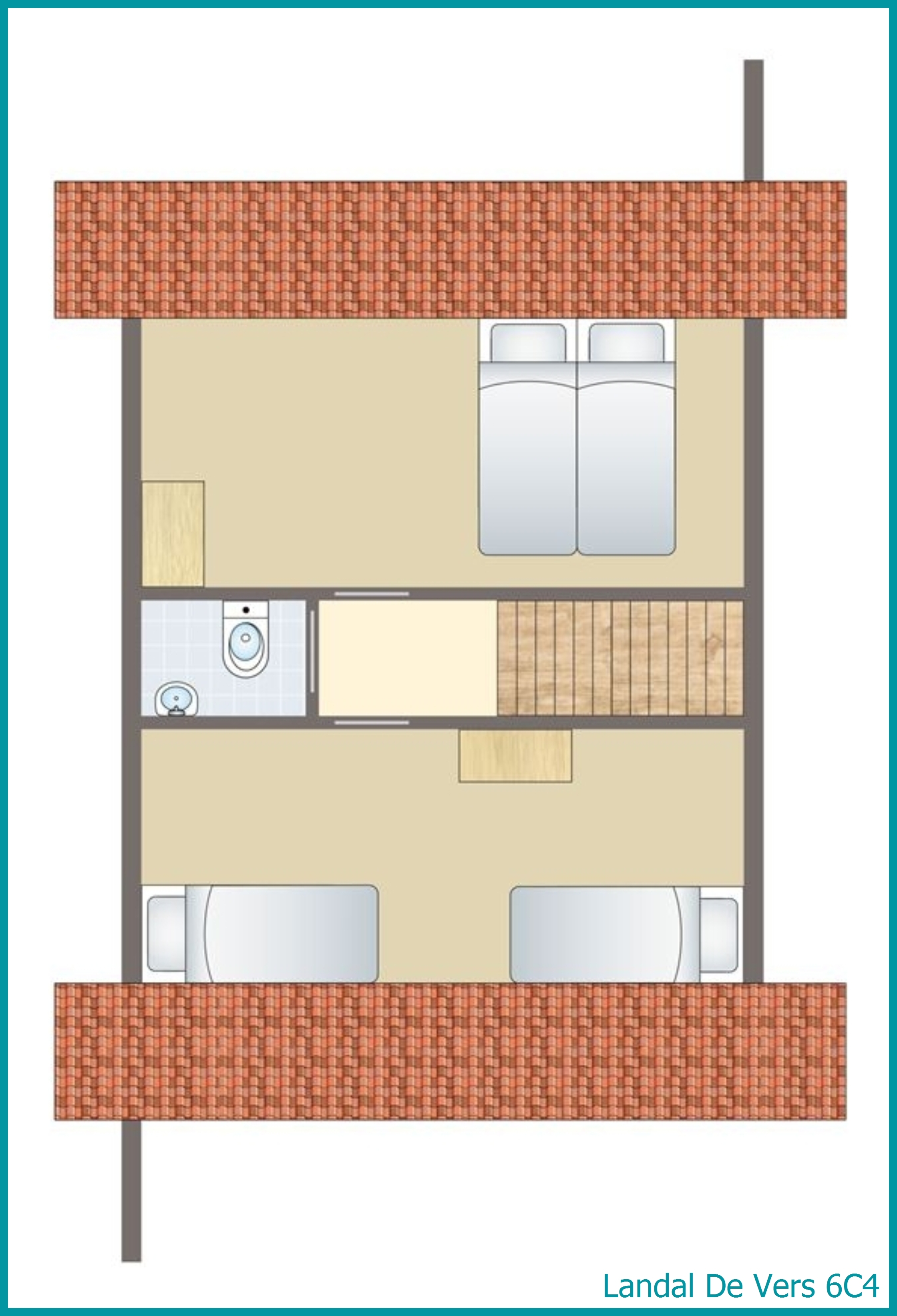 6-person bungalow 6C4 at De Vers