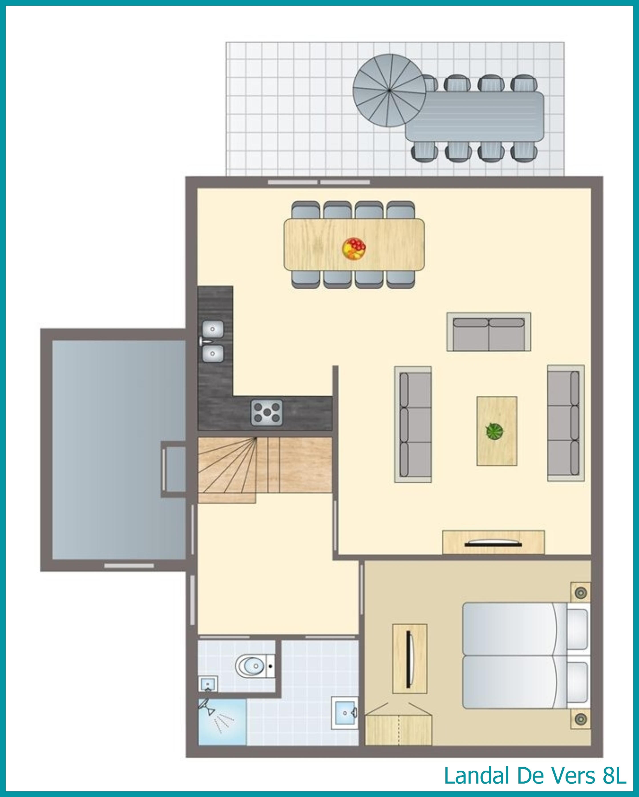 8-person bungalow 8L at De Vers