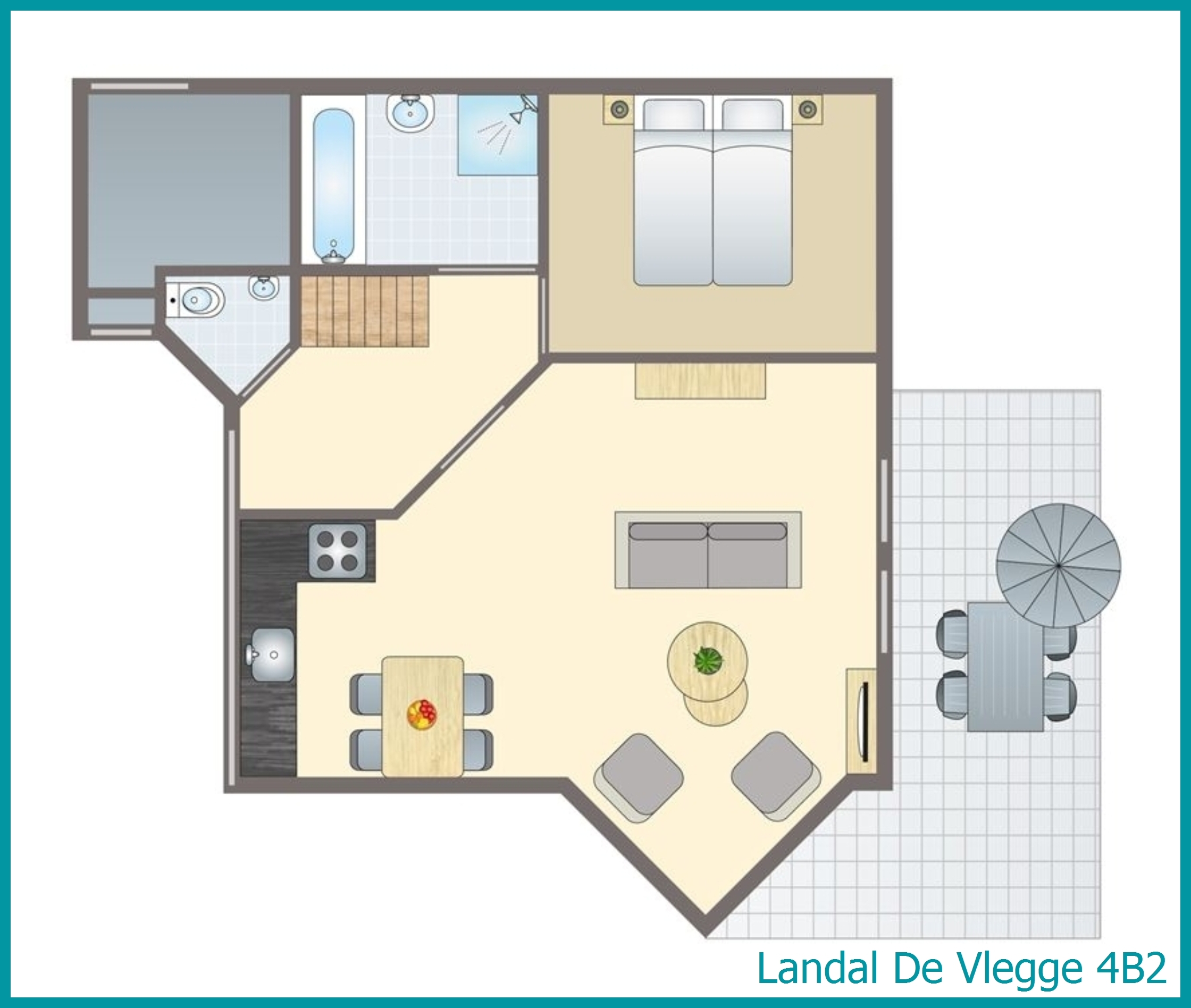 4-person bungalow 4B2 at De Vlegge