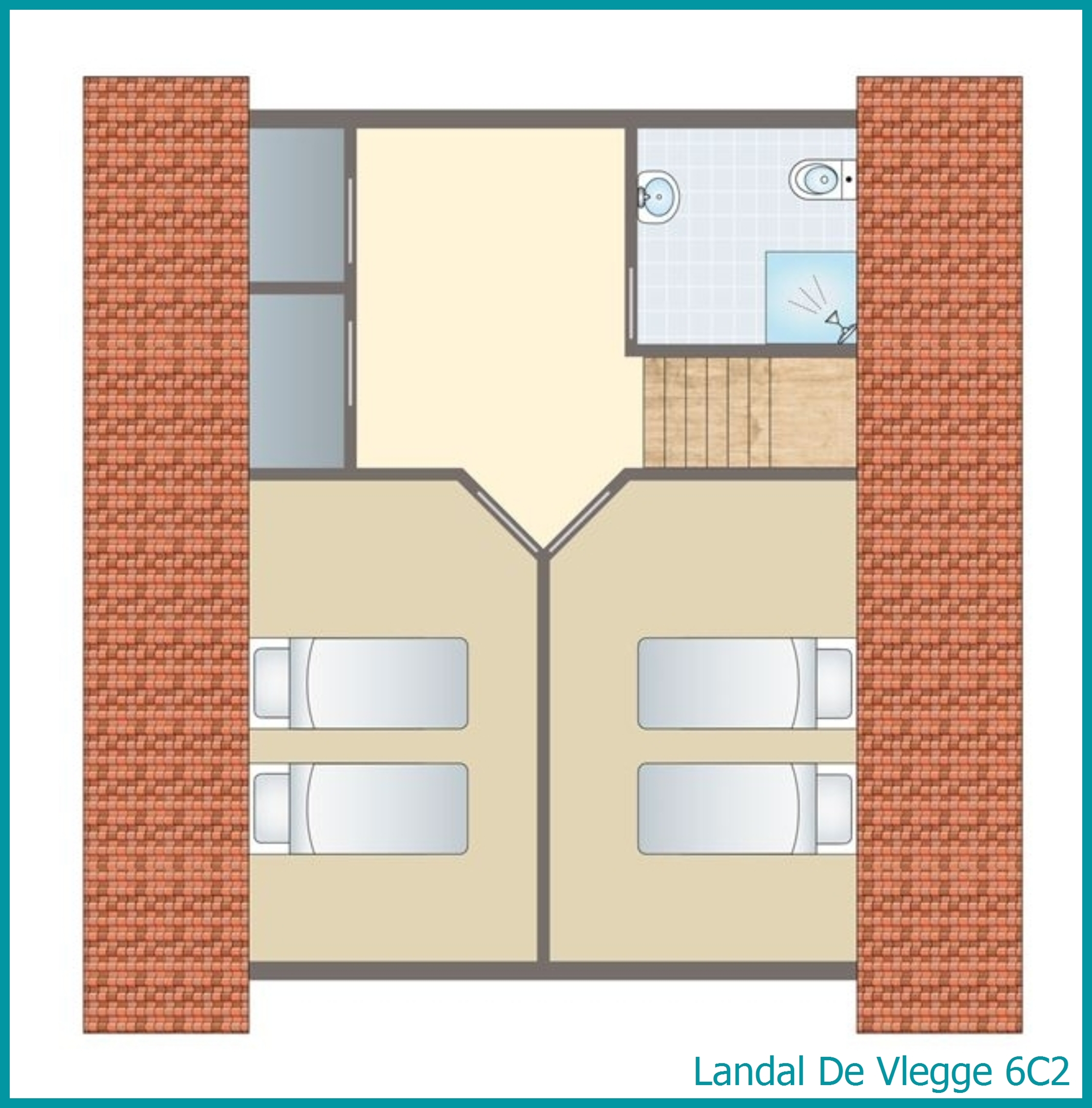 6-person bungalow 6C2 at De Vlegge