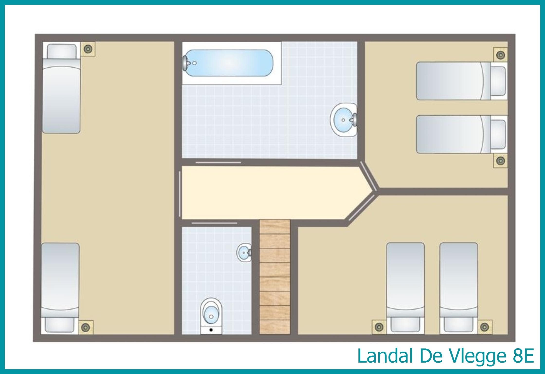 8-person bungalow 8E at De Vlegge