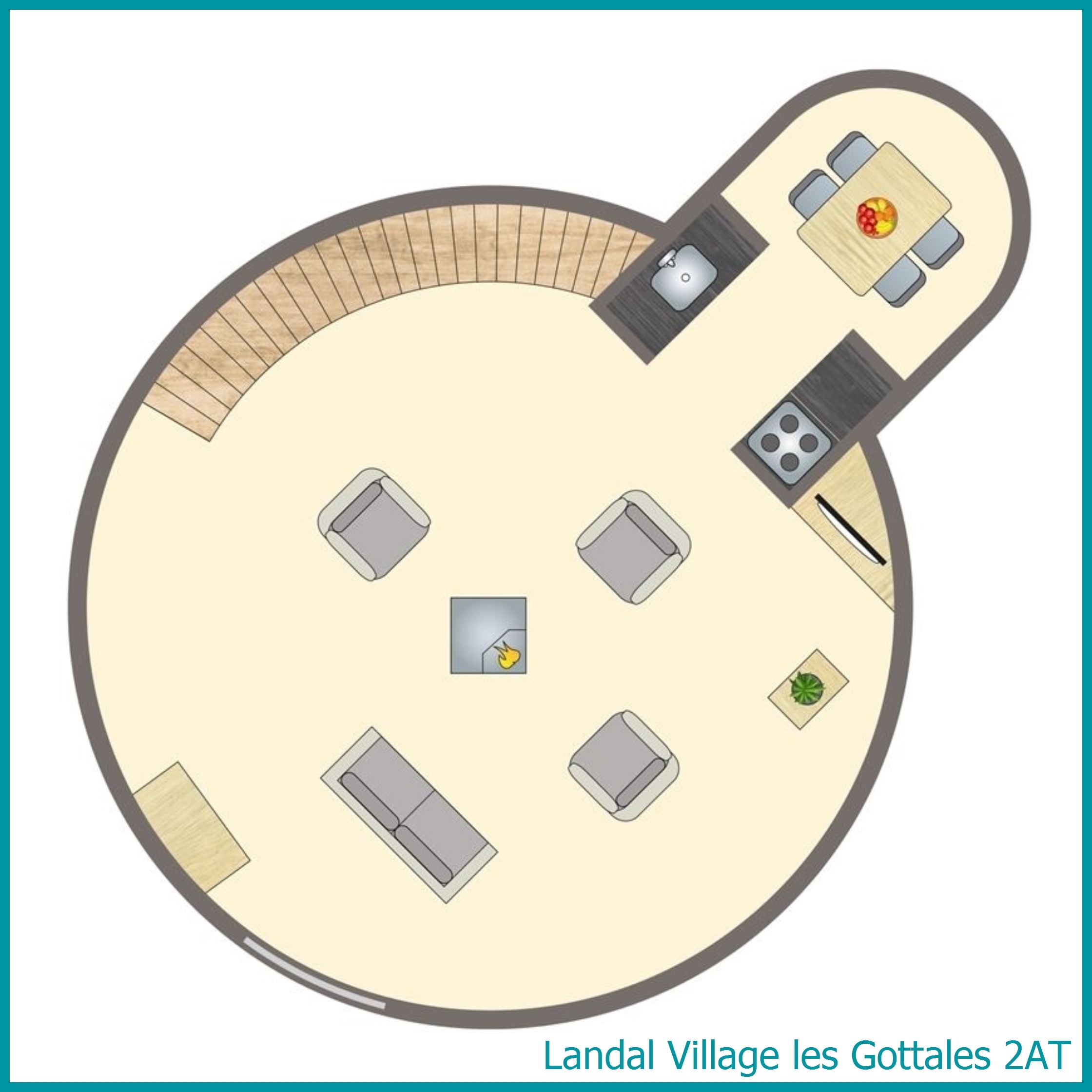2-person tower 2AT at Village les Gottales