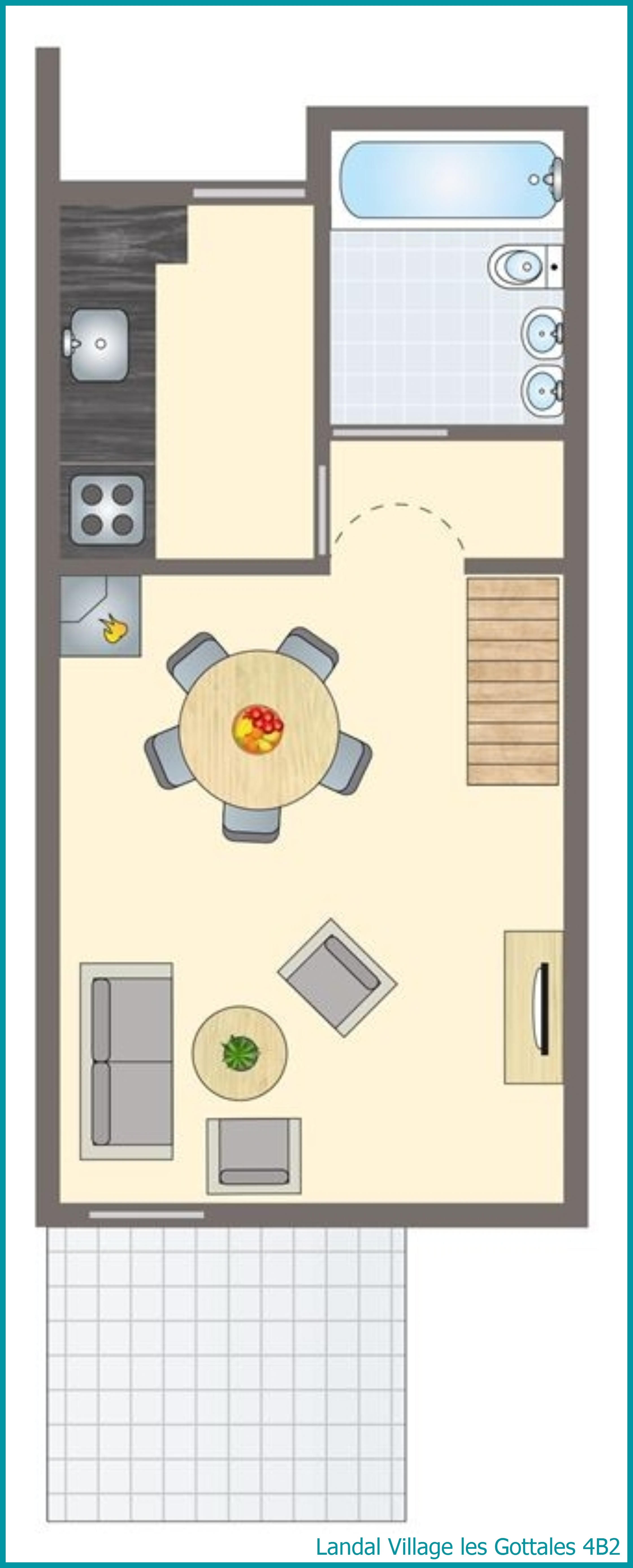 4-person bungalow 4B2 at Village les Gottales