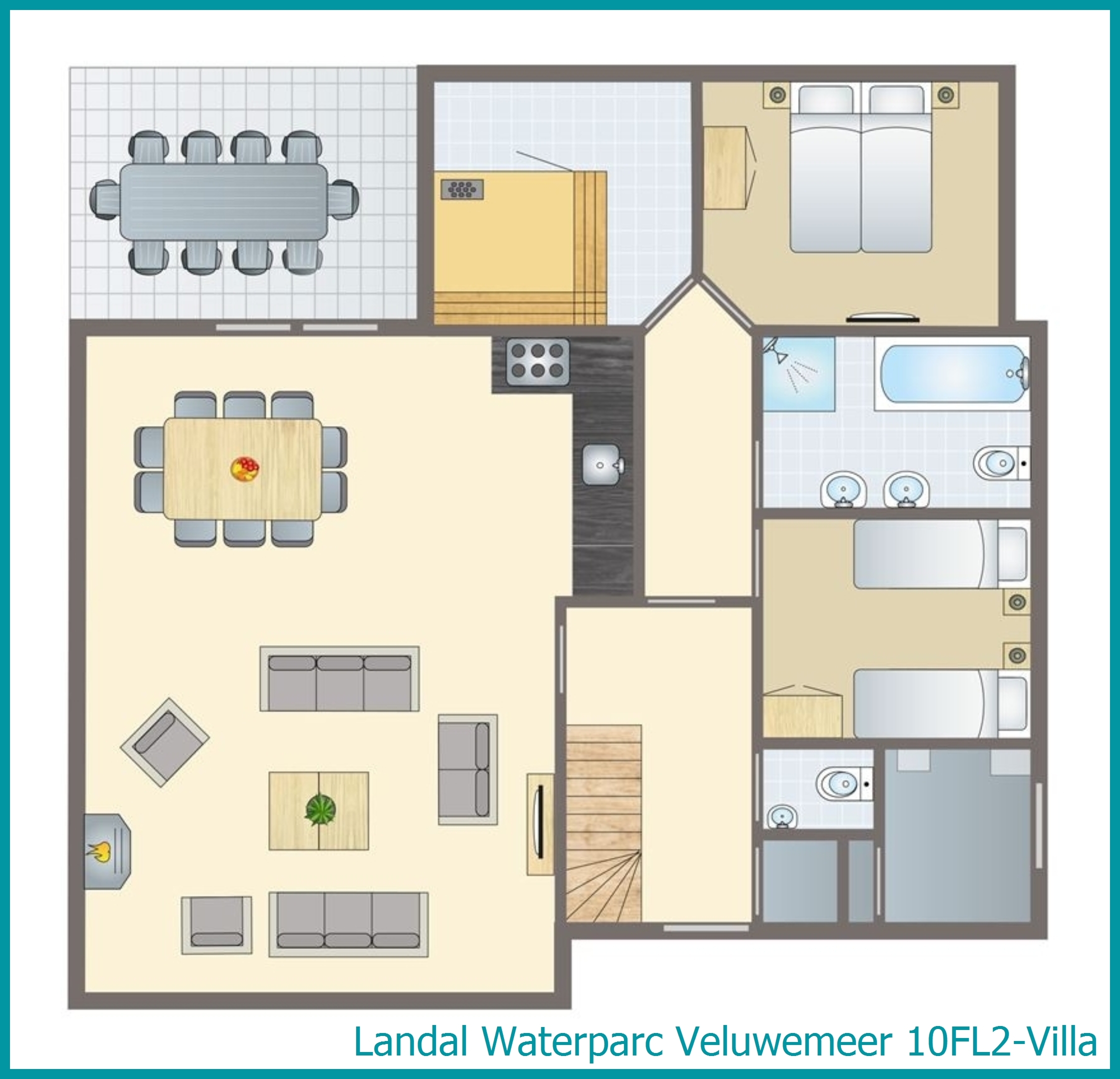 10-person villa 10FL2-Villa at Waterparc Veluwemeer