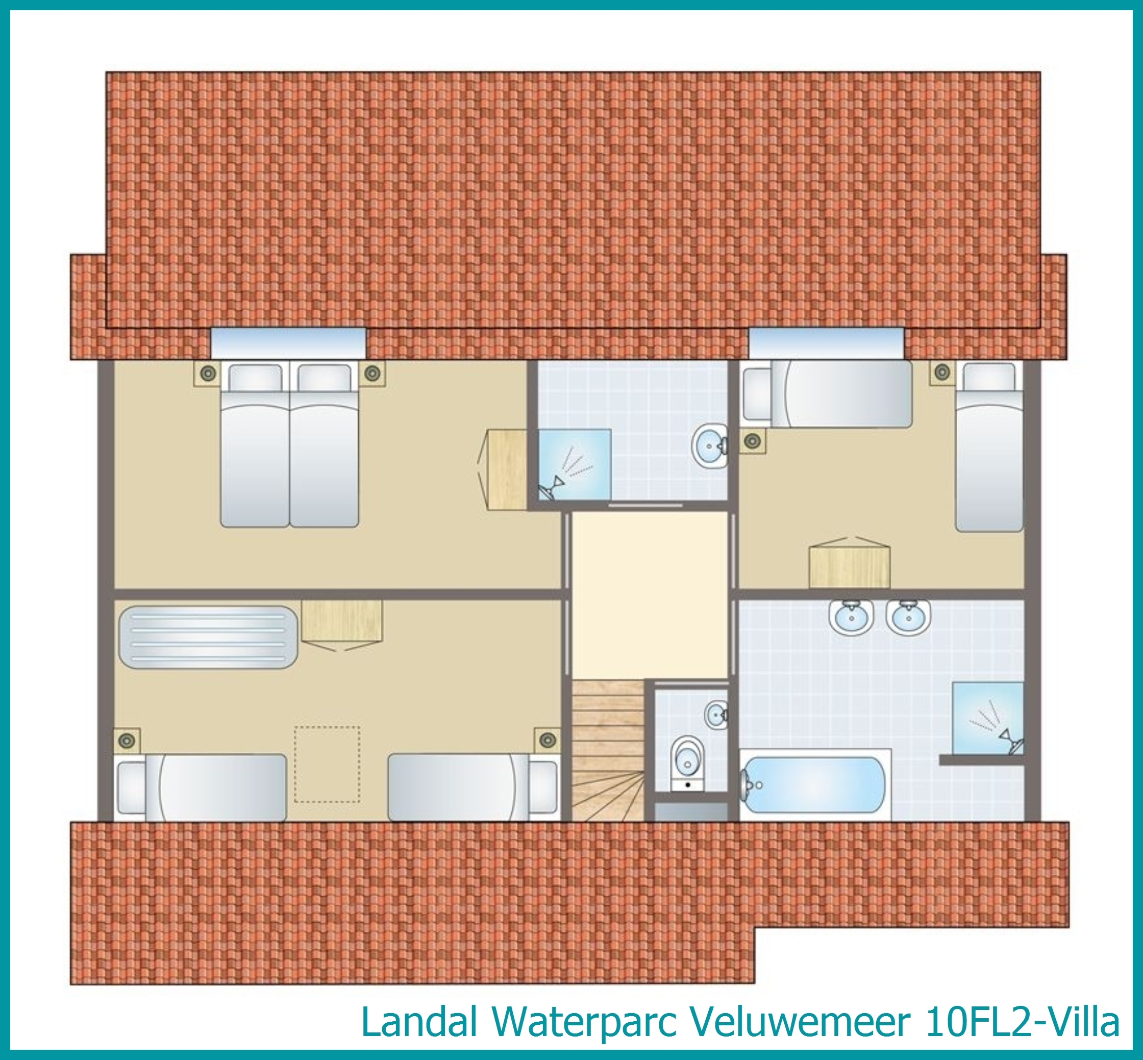 10-person villa 10FL2-Villa at Waterparc Veluwemeer