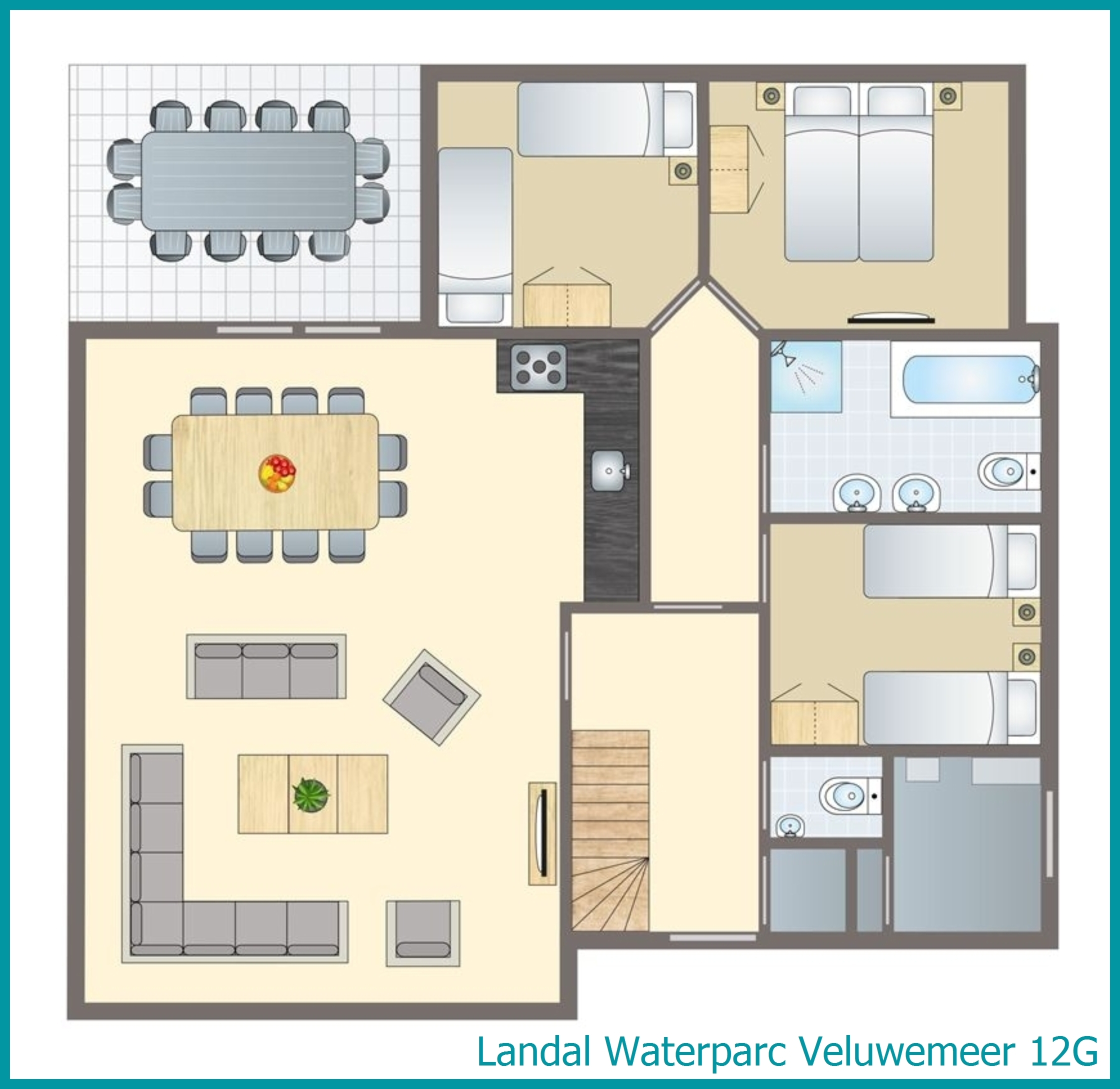 12-person villa 12G at Waterparc Veluwemeer