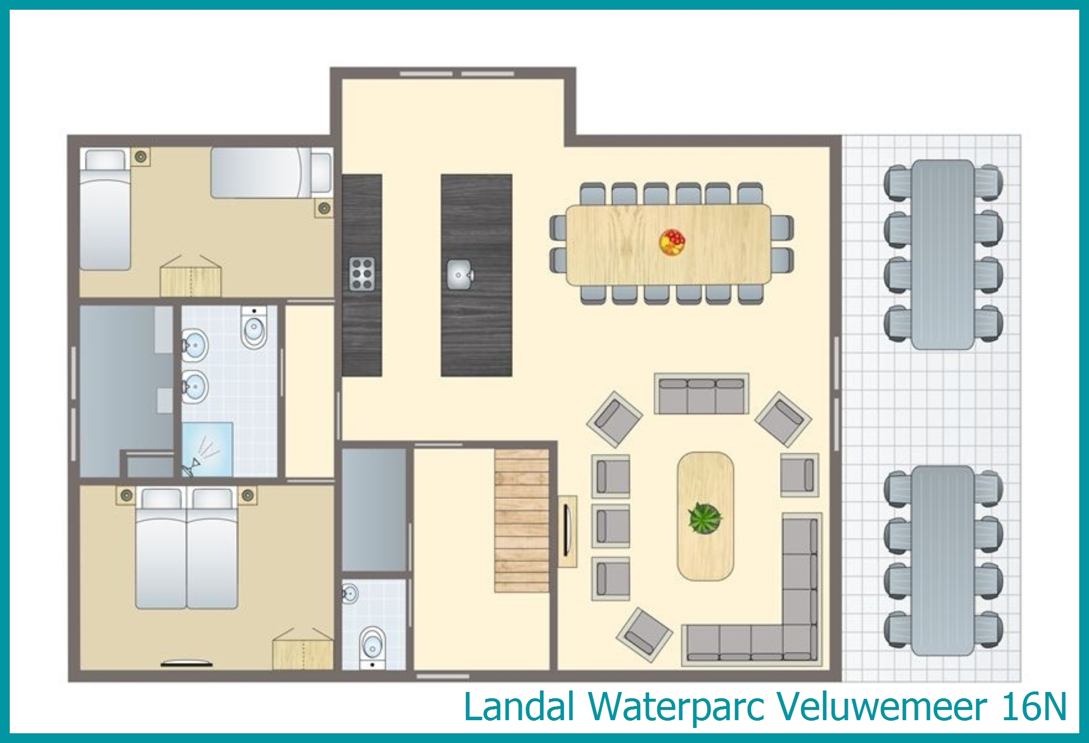 16-person villa 16N at Waterparc Veluwemeer