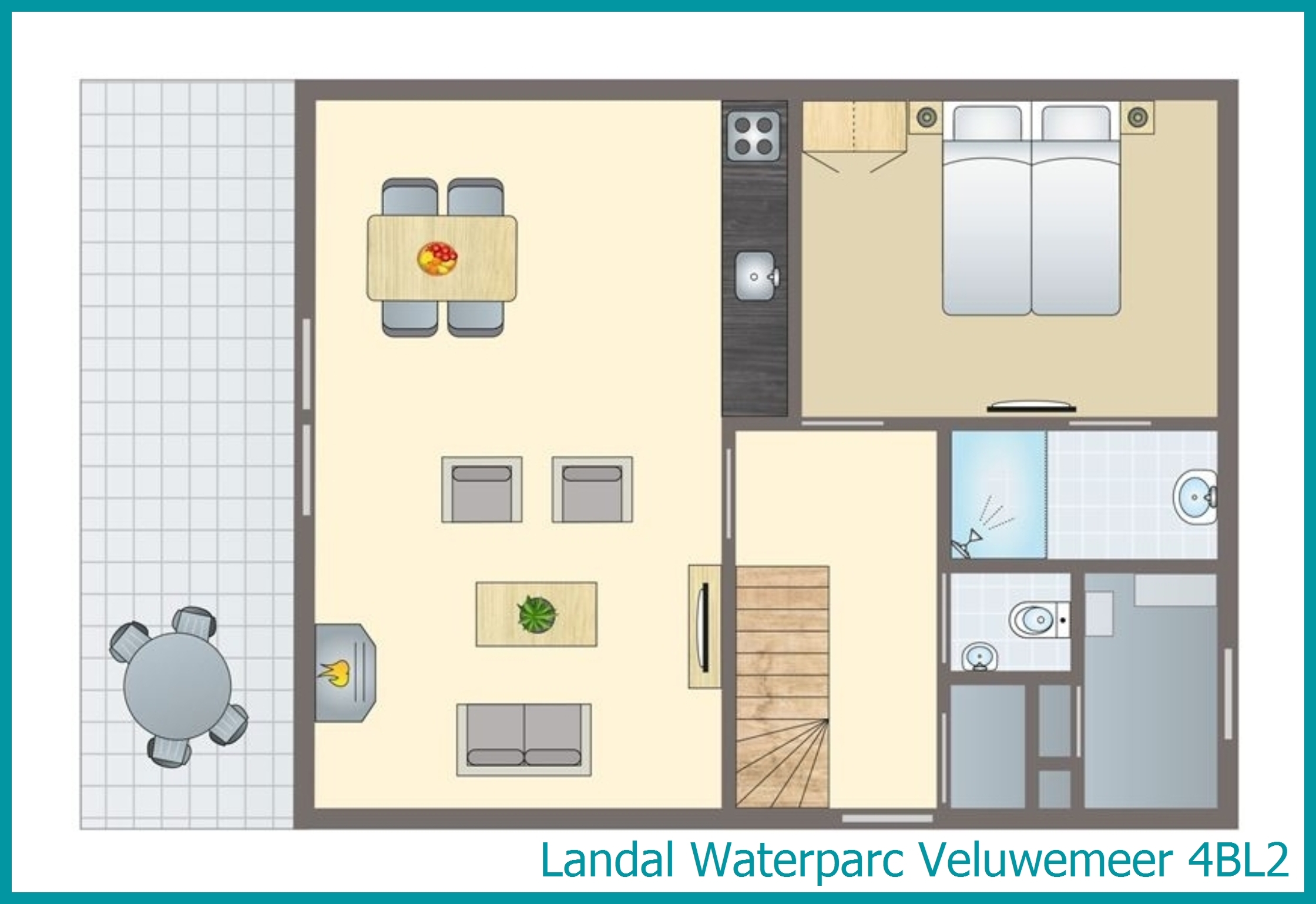 4-person bungalow 4BL2 at Waterparc Veluwemeer