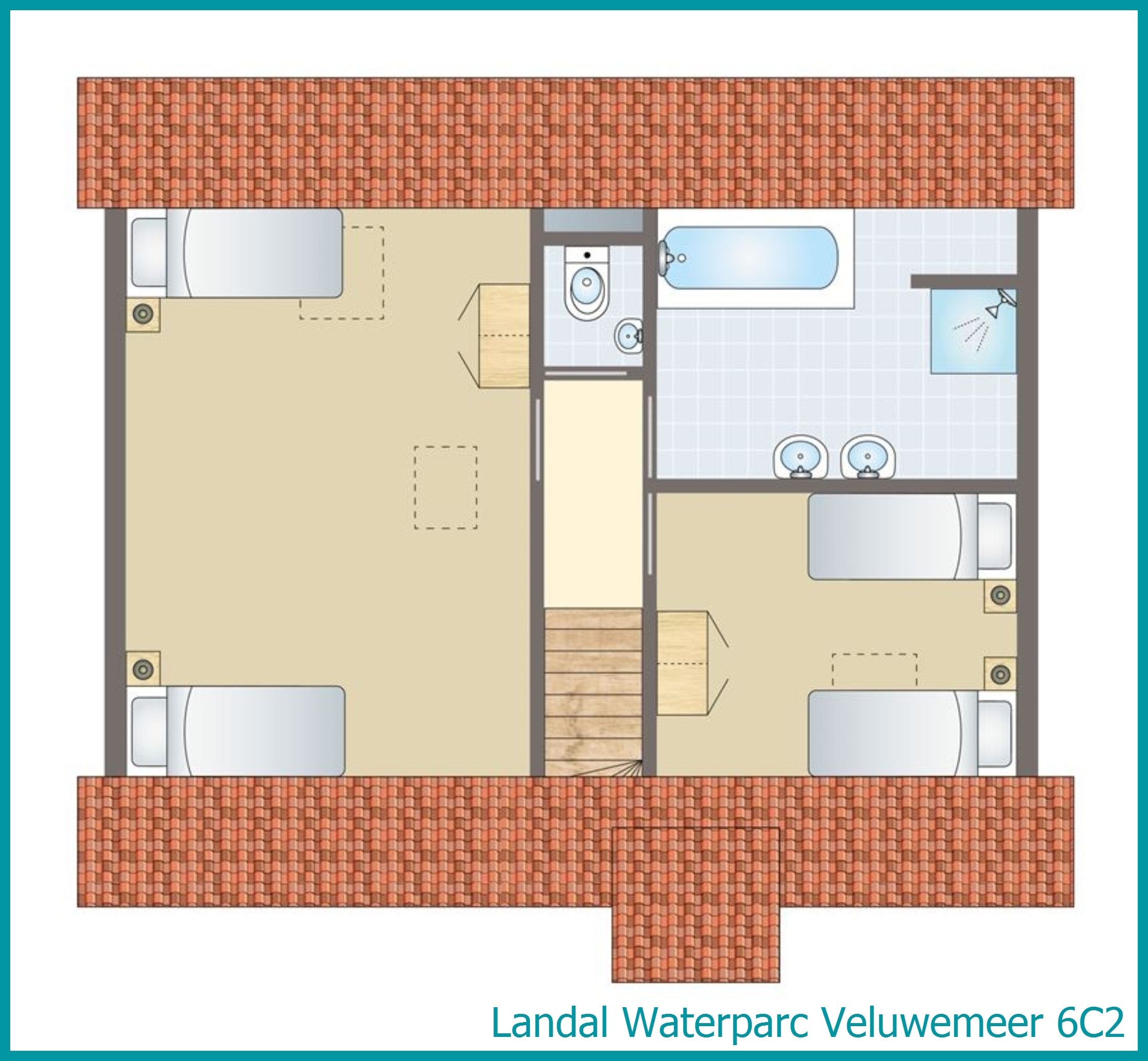 6-person villa 6C2 at Waterparc Veluwemeer