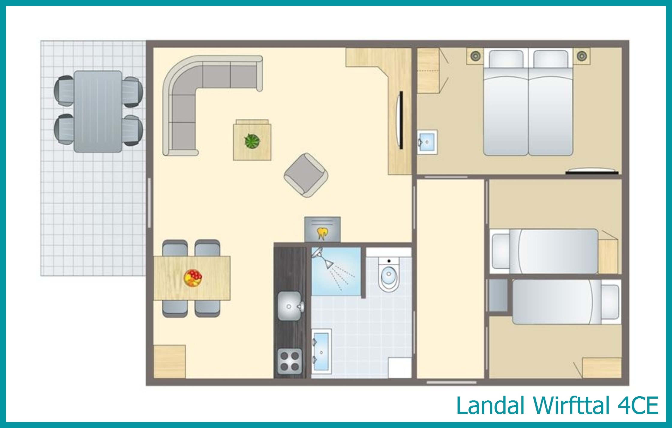 4-person bungalow 4CE at Wirfttal