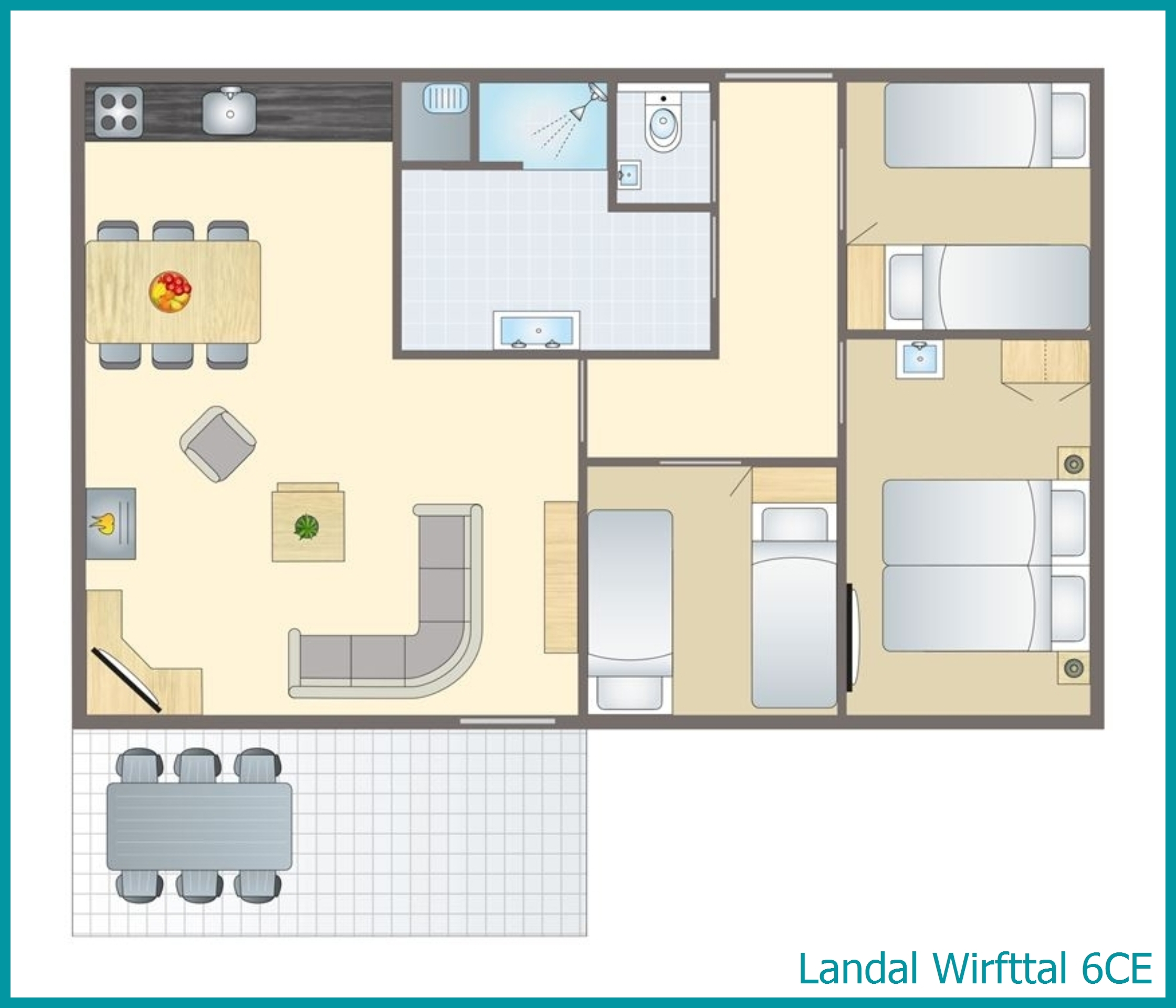 6-person bungalow 6CE at Wirfttal