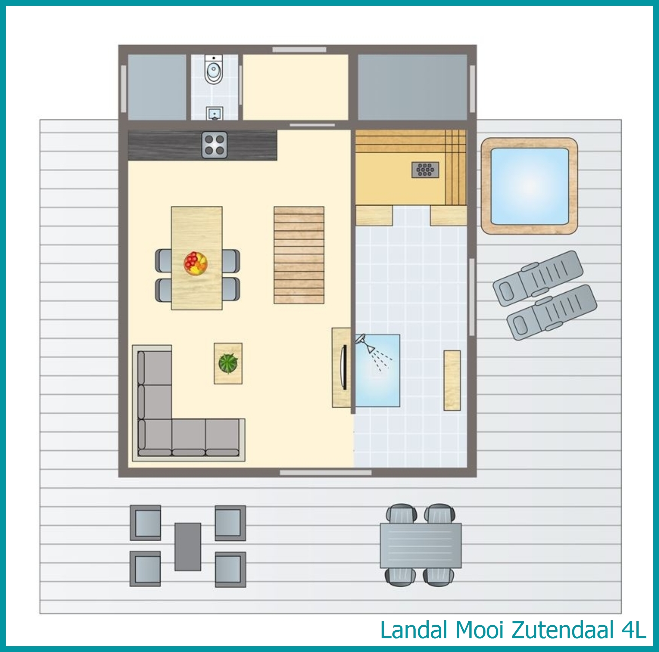 4-person wellnessvilla 4L at Mooi Zutendaal
