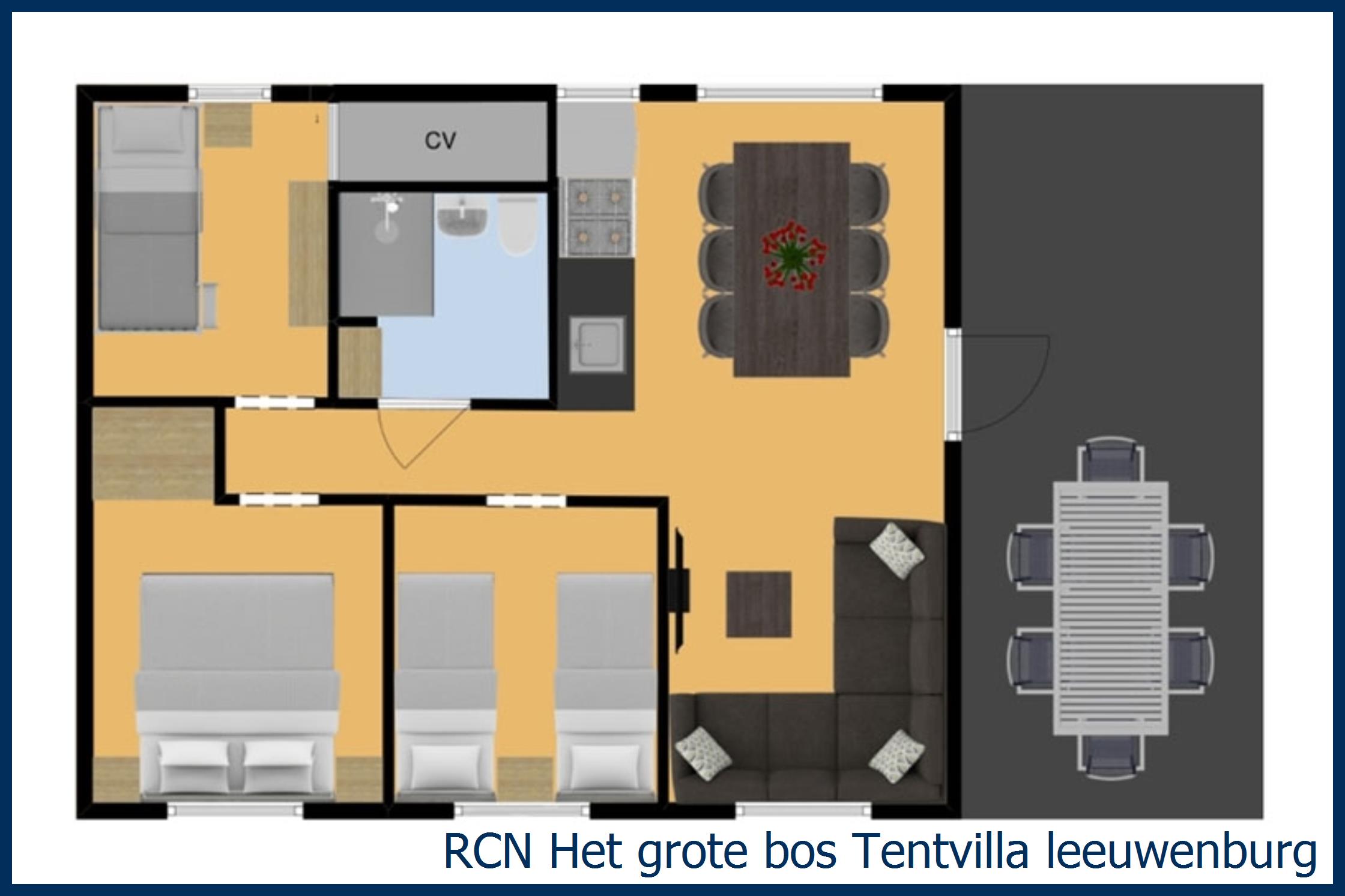 Bungalow Tentvilla leeuwenburg at Het Grote Bos