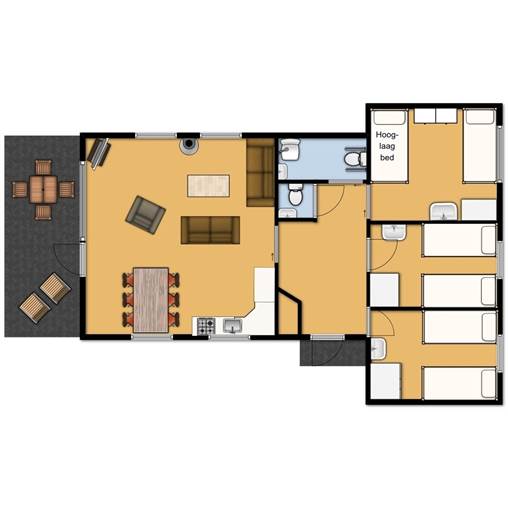 Bungalow Wheelchair accessible  de Dobbe - 6A at De Roggeberg