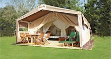 Safari tent lodge Laurier bégon at RCN Val de Cantobre