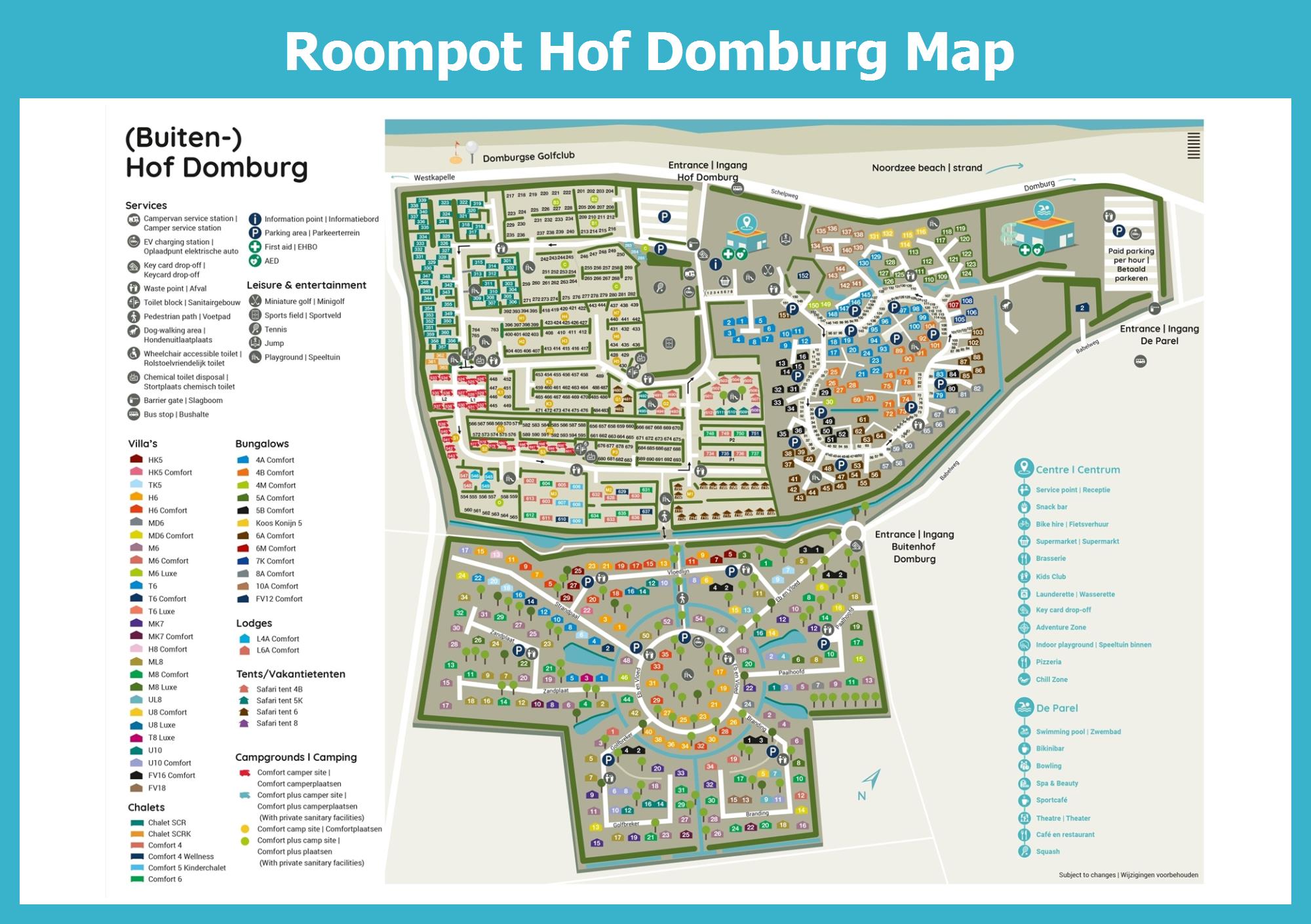 Map Roompot Hof Domburg