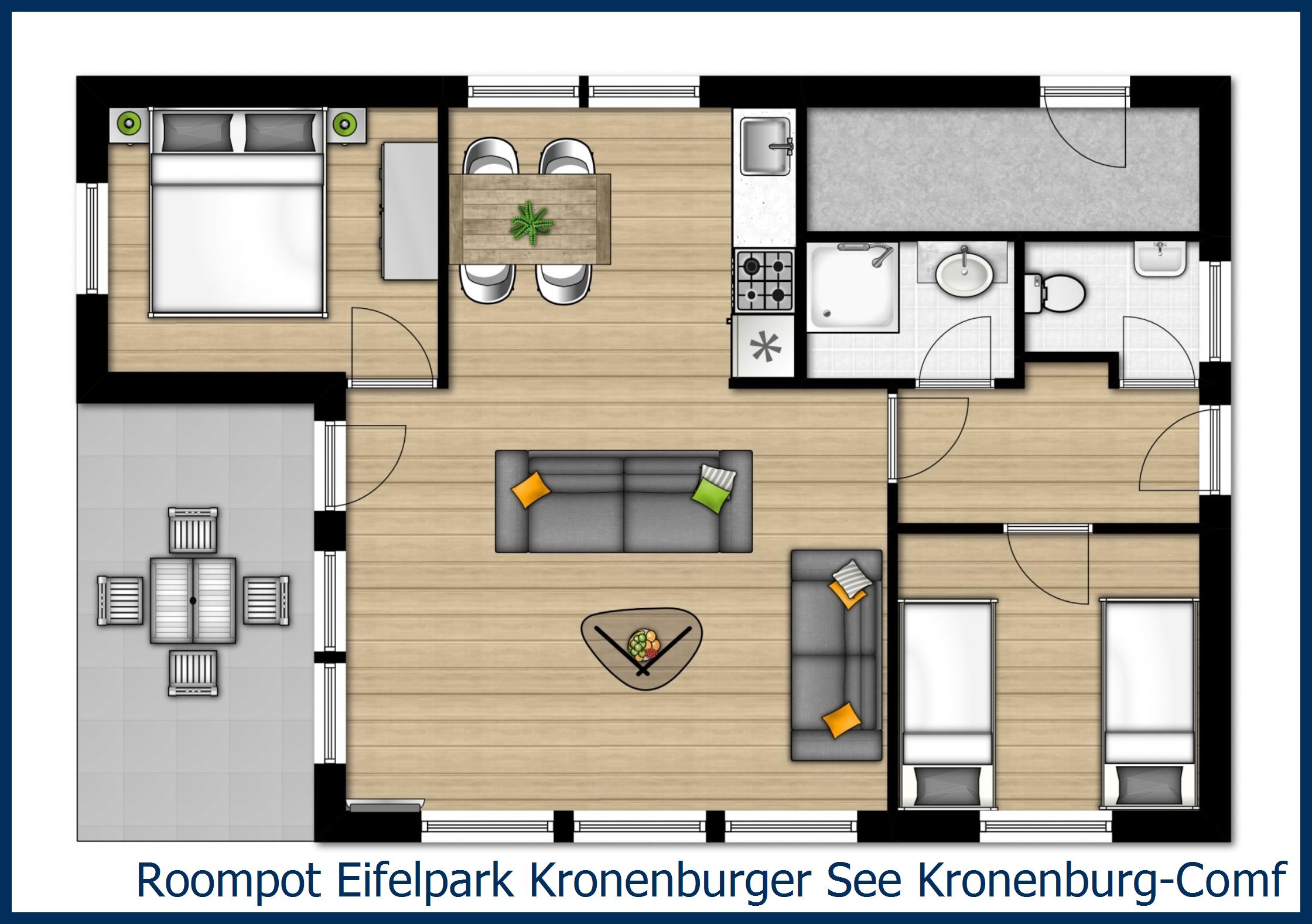 Bungalow Kronenburg-Comfort-4 at Eifelpark Kronenburger See